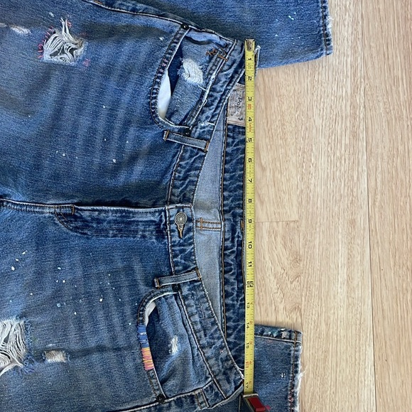 Unique Polo Ralph Lauren distressed , stitched and paint splatter jeans. Size 31 - Picture 9 of 13